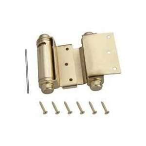  Double Action Spring Hinge, Satin Brass