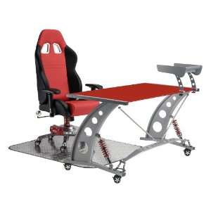    Grand Prix Swivel Arm Chair w Pitstop Desk: Office Products