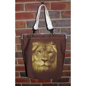  African Lion   Cotton Tote Bag   Gold on Java: Office 