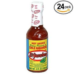Yucateco Red Sauce, 4 Ounce Bottles (Pack of 24)  Grocery 