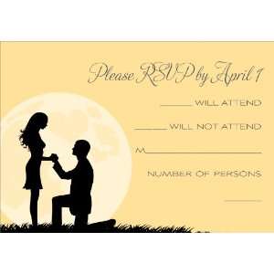  The Proposal Silhouette Yellow Response Cards: Home 