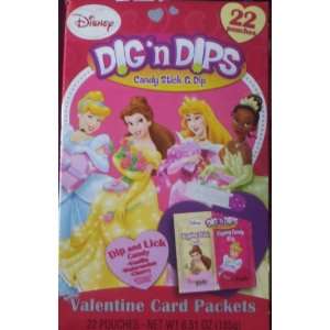 Disney Princess Dig n Dips Valentine Card Packets:  Grocery 