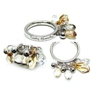  Crystal Ring a ding   Comfort Fit Silver Ring with 