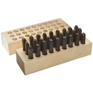 Young Bros 03274 27 Piece Reversed Stamp Letter Set, Steel, 1/8 