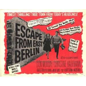  Escape From East Berlin   Movie Poster   11 x 17