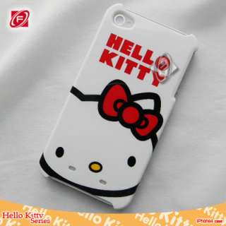BLK Hello Kitty Soft Silicone Case Cover F iPhone 4 4G  