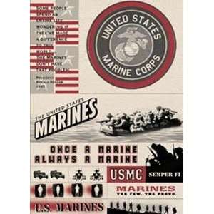  Military Twill Stickers Army/Air Force/Navy/USMC 