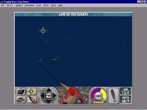   CD realistic pro anglers boat fishing lake fish baiting game!  