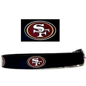  San Francisco 49ers NFL Black Leather Belt   Size 38 