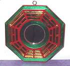 Pa Kua, Bagua, Bagwa Mirror 10cm Red/Green/Gold Feng Shui Protection
