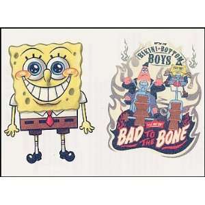  Spongebob Bad To The Bone Temporaray Tattoo: Toys & Games