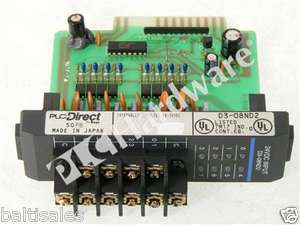 PLC Direct D3 08ND2 D308ND2 8 point 24VDC Current Sourcing Input 