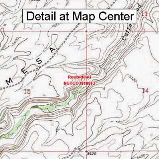  USGS Topographic Quadrangle Map   Roubideau, Colorado 