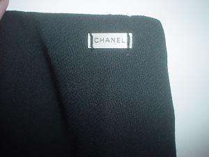 LOOK Authentic Chanel black wool pants 00C 42/6 8  
