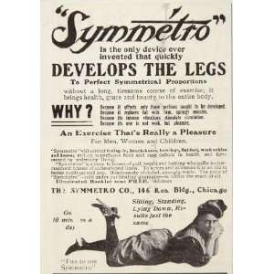  1905 Original Ad Woman Leg Exercise Fitness Symmetro 