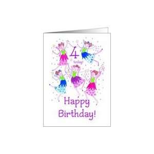 Fairies Birthday Card for a 4 year old Card Toys & Games