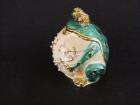 Green Frog with Crystals Trinket Jewelry Keepsake Box Crystal 