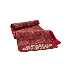  Red Distressed Medallion Table Runner