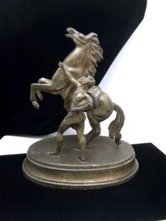 Vintage Spelter Marly Horse Coustou Figurine Replica  