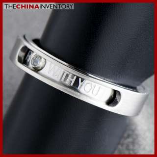 SIZE 5 WOMENS STAINLESS STEEL LOVE BAND RING R0704A  