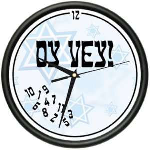 OY VEY Wall Clock funny yiddish jewish temple school gift 