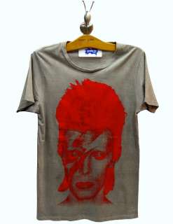 David Bowie Bolt ZIGGY STARDUST Punk Rock T Shirt L  