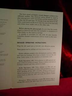   PACKARD BELL Stereo RADIO Instructions MANUAL Card FEATURES  