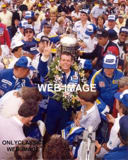 1981 BOBBY UNSER #3 WIN INDY 500 AUTO RACE TROPHY PHOTO  