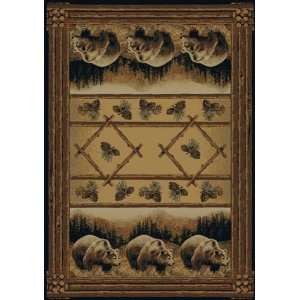   Novelty Area Rugs Carpet Grizzy Pine Natural 4x5: Furniture & Decor