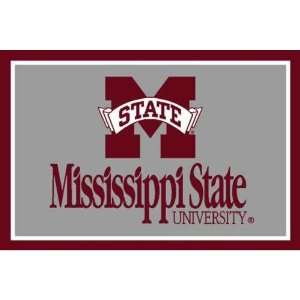  Logo Rugs Mississippi State Bulldogs 4x6 Area Rug: Sports 