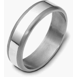    Plain 6mm Flat Style Platinum Wedding Band   4 