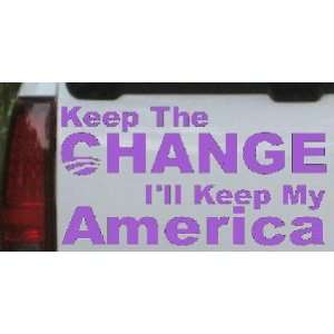 Purple 42in X 22.4in    Keep The Change Political Car Window Wall 