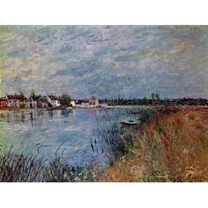  Oil Painting Riverbank at Saint Mammes Alfred Sisley 