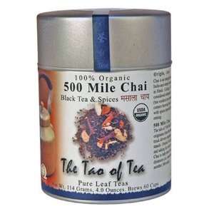 100% Organic Black Tea & Spices, 500 Mile Chai, 4.0 oz 