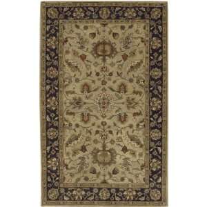 Crowne Collection Crowne 6007 Gold and Charcoal Floral Area Rug 6.00 x 