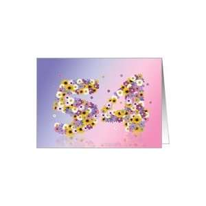  54th birthday with daisy flower numbers Card Toys & Games