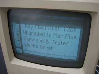 1984 Macintosh 128k M0001 Upgraded by Apple to Macintosh Plus 1MB 