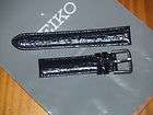 SEIKO 18mm BLACK CALF LEATHER CROC WATCH STRAP JAPAN B
