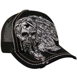 Xtreme Couture Black Antiquated Adjustable Trucker Hat 
