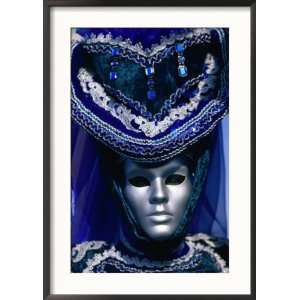  Person in Costume for Carnevale, Venice, Italy Framed 