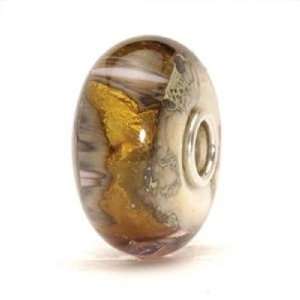 Original Authentic Trollbeads   62010   Golden Cave   Murano Glass 