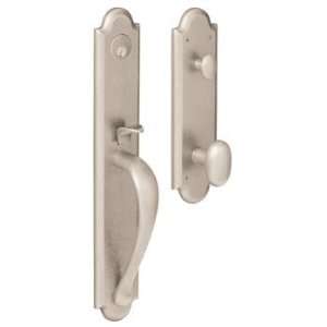 Baldwin 6402.150.FD Satin Nickel Dummy Boulder Full Handleset with 