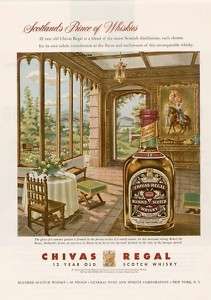 1956 Chivas Regal 12y.o. Scotch Whisky advertising AD  