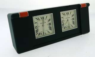 CARTIER Two Time Zone Travel Clock PVD Coated Steel Limited Edition of 