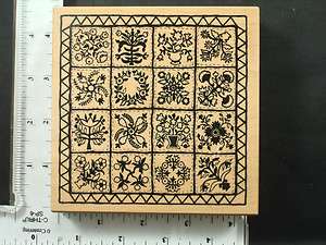 PSX rubber stamp, APPLIQUE SAMPLER QUILT, K 1305  