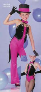 NEW YORK,NEW YORK Jazz Tap Tail Tux Dance Costume CS  