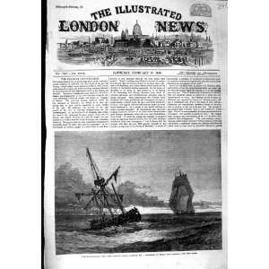  1866 WATER LOGGED SHIP JANE LOWDEN GRESHAM SEA SCENE: Home 
