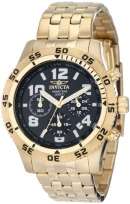 Invicta 1491 Mens Quartz Chrono Tachymeter S/S Bracelet Watch  