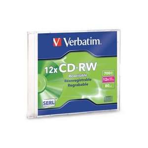  CD RW,80 Min/700MB,Branded w/ Slim Case,4X 12XHigh Speed 