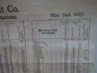   Rapid Transit Company New York Subway Map Timetable Vintage  